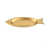 FACAIIO Creative Fish Shape, Gold Steel Finish, 35cm Length, for Ideal for BBQ, Seafood, appetizers, Easy to Clean