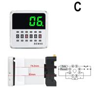 FACAIIO DH48S-S Digital Time Relay with Socket, PC Alloy Thickened Shell, Pure Silver Point Relay, Embedded DIP Switch, Industrial Automation and Control Systems