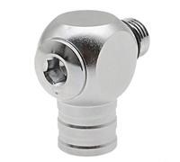 FACAIIO Diving Low Pressure Hose Adapter, 3 8-24 Inch Brass Connector for First Stage to Second Stage Regulator, 360° Rotatable Scuba Snorkeling Accessory, Silver