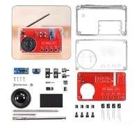 FACAIIO DIY FM Radio Kit with Digital Display, Transparent Case, 50-108MHz Frequency Range, 3W Speaker, Soldering Practice(B)