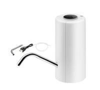 FACAIIO Electric Water Dispenser Pump, Rechargeable USB Automatic Water Sucking Device for Home, Camping, Picnic, 6.3 x 6.3 x 13 cm, Black/White