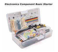 FACAIIO Electronic Component Kit for Arduino Starter Set with 830-Point Breadboard, Jumper Wires, Resistors, Diodes, Transistors, LEDs, Capacitors and Power for Module
