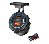 FACAIIO Fast Charging Support, Waterproof ABS Build | Fast Charging Support, Waterproof ABS Build, Compact 4x5x5cm Space-Saving, Fits Cars Boats Motorcycles