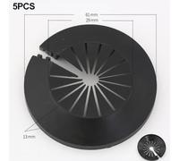 FACAIIO Flange Pipe Cover 5pcs Black Decorative Rosette for Heating Pipes Wall Decoration for PP Material for Hot Cold Water Gas Pipes 14-168mm