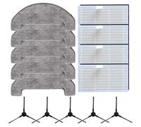 FACAIIO for Replacement Side Brushes, Filters and Microfiber Mop Pads BPMIO B15/B15 Plus Robot Vacuums 15-Piece Set