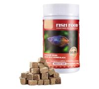 FACAIIO Freeze Dried Red Blood Worm Fish Food for Aquarium Fish, 6049% Protein, Rich in Astaxanthin, 200/500mL