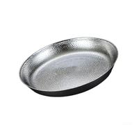 FACAIIO Gold Hammered Metal Bowl 31cm Stainless Steel Decor(Silver)