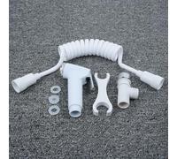 FACAIIO Handheld Bidet Shower Head with Hose & Bracket Kit, ABS Toilet Shattaf Adapter Spray for Bidet, Cloth Diaper Sprayer, Dog Shower, 1.5for M Hose, 1/2" Connector, White