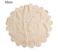 FACAIIO Handmade Crochet Lace Cotton Tablecloth Doily Cover Pad, 13/25/35/45 cm, for Dining Table Decorative Use in Cafe Hotel Restaurant