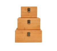 FACAIIO Handmade Solid Pine Storage Box, Smooth Polished Wooden Case w | Solid Pine Wooden Storage Box with Metal Lock, Handmade Craft Case Home Organization Rectangular Flip Lid Pine Wood Box,