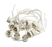 FACAIIO High-temp ceramic, 150mm flexible wire, fits recessed spots, 10-pack value, safe mains connection(15pcs)