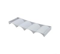 FACAIIO Horizontal Wine Rack for Fridge, Stackable 10 Bottle Storage Stand with Wave Groove, Non-Slip Kitchen Organiser for Beer and Beverages, Grey(white)