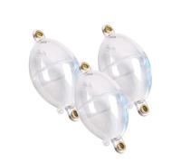FACAIIO Inline Bubble Float for Fishing, Hollow Slide-On Buoyancy Ball, 3 Pack, Transparent White & Blue, 94x45mm/38x25mm