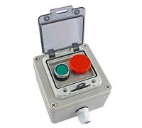 FACAIIO IP67 Waterproof Electrical Junction Box with Push Button Switch, Momentary Switch and Self-Recovery Gear Knob, Outdoor and Industrial Use