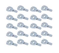 FACAIIO Iron Cable Eyelet Terminal Stopper Gym Pulley Machine, Wire Rope Port Joint 5mm 6mm Steel Cables, Fitness Equipment Accessories, 20 Pack(for 6mm)