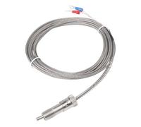 FACAIIO K-Type Thermocouple Compression Spring Temperature Sensor Probe, 0-400 Measurement for Range, Connector, Industrial Use in Plastics, Machinery, Textiles, and Food Processing
