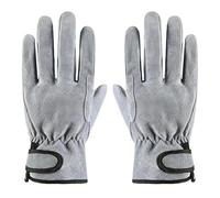 FACAIIO Leather Work Gloves Welding, Gardening, and Mechanical for Protection with Wrist Closure Design