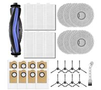 FACAIIO Main Brush Side Brush Filter and Mop Cloth Kit, for LEFANT, for M3, for M3 for Gen2, for M3 Gen1, Robot Vacuum Cleaner Accessory Set(B)