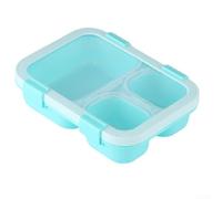 FACAIIO Microwave Safe Food Container 850ml 3 Section(Blue) | Three separate zones, keeps flavors distinct, prevents mixing, for ideal for balanced diets, easy portion control