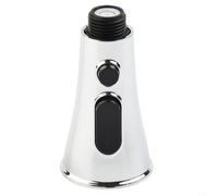 FACAIIO Modern Pull-Out Kitchen Faucet Head Matte Black ABS Construction Anti-Rust 2-Stage Flow Sprayer for General 4-Point Sink Connection(Chrome)