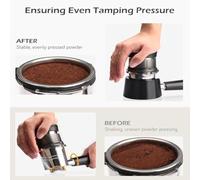 FACAIIO Non-Slip Coffee Portafilter Holder with Stable Tamping Support, Grounds Containment and Easy Cleanup, Black