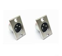 FACAIIO Panel Mount XLR Socket for Patch Bay Rack(2x Male)