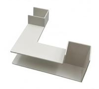 FACAIIO Plastic Fish Viewing Tunnel Corner Tube Hideout for Aquarium Betta Shrimp for Tank Decor Black White 12.5cm(White)