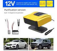 FACAIIO Portable 12V 24V Car Heater Defroster with Air Purifier, 360° Adjustable Outlet, Dual Speed Warm & for Natural Wind, Negative Ion Generator for Pfor M2.5 Reduction