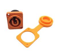 FACAIIO Powercon Connector 3-Pin IP65 Waterproof Locking for Male Power Connector, Nickel-Plated Copper + Plastic, for Orange + Black