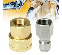 FACAIIO Pressure Washer G3/8 Quick Release Coupling Brass Male Female | Brass Quick Release Coupling G3/8 Pressure Washer Hose Male Female Fitting G3/8 Brass Quick Release Connector Pressure W