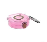 FACAIIO Protective Case for Oura Ring 5 Charger - Secure Lock Design with Carabiner - Compact Travel Pouch for Smart Ring for battery - Purple Shell(Pink)