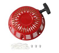 FACAIIO Pull Start Component for Honda GX340 GX390 GX610 Engines, 5-Piece Replacement Set with Pull Rope and Screws, Red and White
