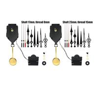 FACAIIO Quartz Pendulum Clock Movement Mechanism with Metal Hands, Replacement Drive Unit for DIY or Broken Wall Clocks