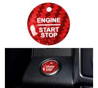FACAIIO Red Carbon Fiber Push Start Button Sticker for Ford for F-150 2015-Up, for Super Duty 2017-Up, Taurus, Edge, Fusion, Explorer