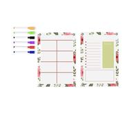 FACAIIO Refrigerator Calendar Monthly Weekly Planner with Strong Magnets, Acrylic Message Board for Meal Schedule and To-Do List, 8.27 x 27.7 cm, Transparent, 2 Pcs with 6 Pens