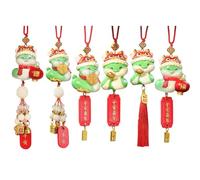 FACAIIO Resin Year of the Snake Mascot Pendant with Hand-Painted Detailing for Home Office or Car Decoration, Lunar New Year Gift