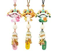 FACAIIO Resin Year of the Snake Pendant Ornament, Hand-Painted Lunar New Year Blessing Mascot for Home Office or Car Decoration Gift