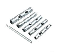 FACAIIO Robust 6PC Metric Tubular Box Wrench Set with Zinc Coating for Long Lasting Use