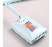 FACAIIO Roller Brush Handheld Sweeper for Carpet, Sofa, Bed - Double Brushed Crumb Collector with Easy Empty Container, Purple