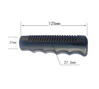 FACAIIO Rubber Handle Cover for Wheelbarrow, 25mm Inner Diameter, Non-Slip Groove Design, Weatherproof Plastic Replacement Handles, Black (2-Pack)