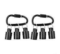 FACAIIO SDS-Plus Shank Drill Bit Holder Extension Bar Set, Aluminum Alloy Keychain Tool for Electric Hammer and Screwdriver Bits, Black, 2-Pack Parts