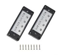 FACAIIO Set of 2 Humbucker Pickups 4-String Bass Guitar, Neck Bridge with Black Ring Comes with Connecting Wires High Output Magnetic Copper