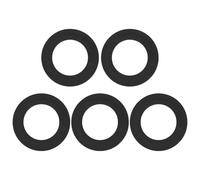 FACAIIO Silicone Toilet Flush Valve Rubber Seal for Siamp Optima 49 and 50, for 34490507, 2.83 Inch Diameter, Black