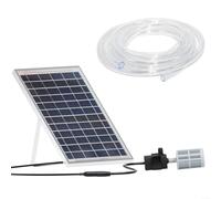 FACAIIO Solar-Powered Water Pump Kit 10W - 9V 10W Panel + 5W Submersible Pump | 2 Meter Transparent Hose | 3 Meter Lift & 240L/H Flow for Outdoor Reservoirs & Aquatic Features