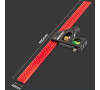 FACAIIO Stainless Steel Combination Square for Woodworking, 400mm/300mm/600mm for Multi-Size Angle Ruler with Aluminum Alloy Base, for 30mm Wide Steel Rules