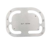 FACAIIO Stainless Steel Rounded Corner Template Ruler Leather Craft Cutting and Watch Strap Measuring with 14 Inch Punching Guide