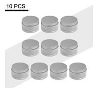FACAIIO Storage Jars 10 Pcs with Aluminum Lids, Clear PET Plastic Airtight Containers for Food, Cosmetics, Travel, 100ml
