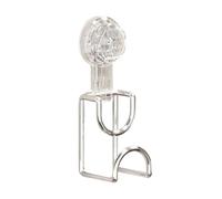 FACAIIO Suction Cup Hook Rack Bathroom and Kitchen, Adjustable Swivel Wall Mount with ABS and for Stainless Steel Construction, Space-Saving Design, 18.4 x 5.1 x 5.9 cm, Beige