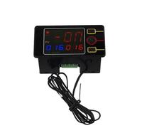 FACAIIO Temperature Time Controller with LED Display, Digital Thermostat Relay, 1-999 Minute Timer, HighLow Temperature Alarm, VO Flame Retardant ABS, DC12VDC24VAC110-220V