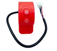 FACAIIO Thumb Throttle for X6/X7/X8/X9 Electric Scooters, ABS Plastic & High Hardness Silicone Speed Control with 5-Pin Connector, Red